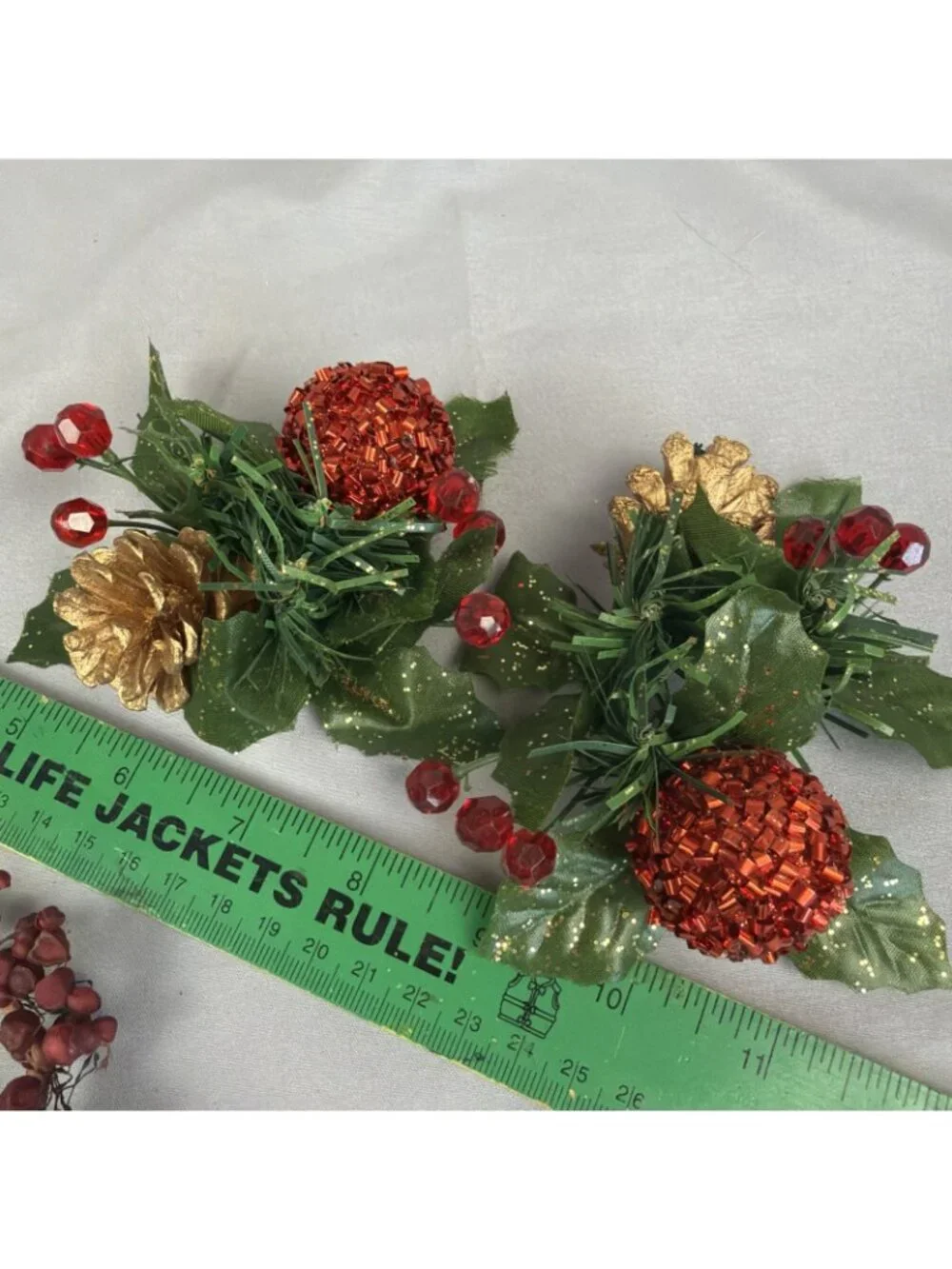 Lot Vintage Plastic Christmas Candle Rings 1